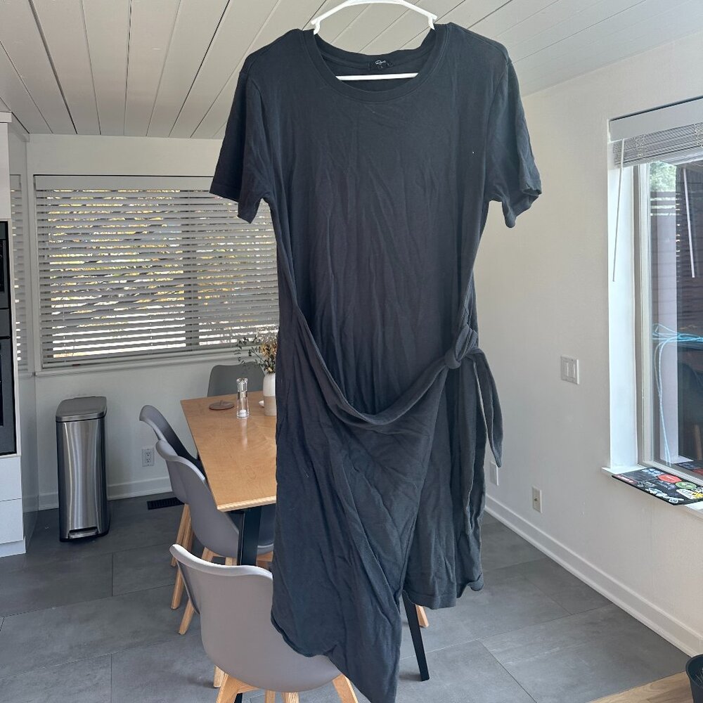 Rails Edie Mini Wrap Dress Black Size Large - Picture 3 of 4